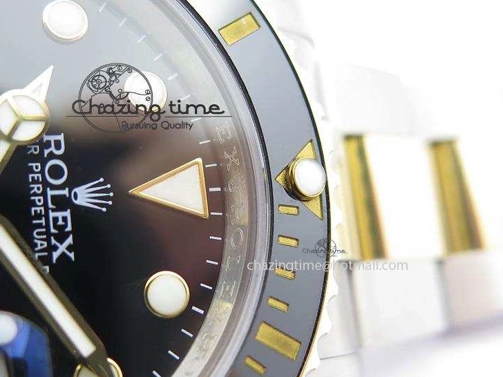 Submariner Dial Edition Bracelet Bezel SS Noob 1:1 YG Best Wrapped On LN 116613 A2836 Black YG 0212
